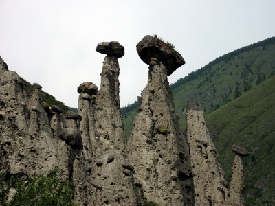 4. На той стороне находятся знаменитые песчаные грибы .